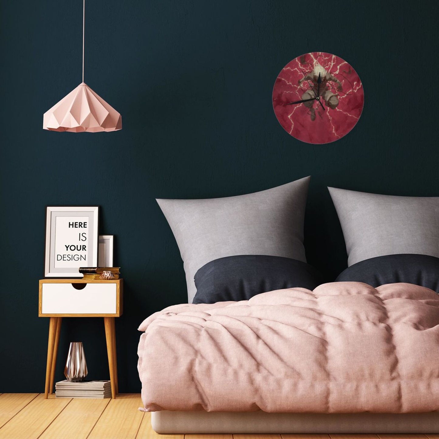 Round Wall Clock with Anime - Style Character Energy Burst Scene, Creative Silent Decorative Clock for Living Room & Study (Diameter 25cm)